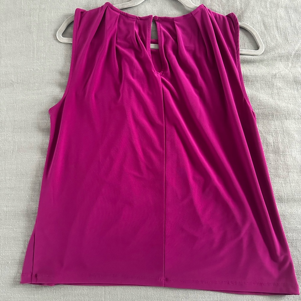 Express Fuchsia Sleeveless Blouse - Picture 3 of 3